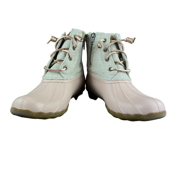 Sperry Top-Sider Saltwater Canvas Rose Oat Duck Boots Women's Sizes 6.5 - 8.5 - Picture 8 of 9